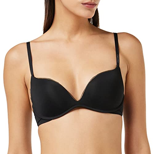 Calvin Klein Damen Plunge Push-Up BH, Schwarz (Black 001), (Herstellergröße: 0D30) von Calvin Klein