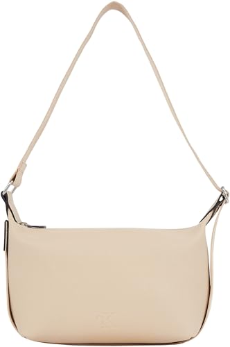 Calvin Klein Damen Schultertasche Over Webbing Shoulder Bag22 Pu Elegant, Beige (Porcelain Sand), Einheitsgröße von Calvin Klein