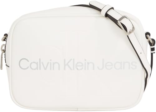 Calvin Klein Damen Umhängetasche Camera Bag Klein, Weiß (White/Silver Logo), Einheitsgröße von Calvin Klein Jeans