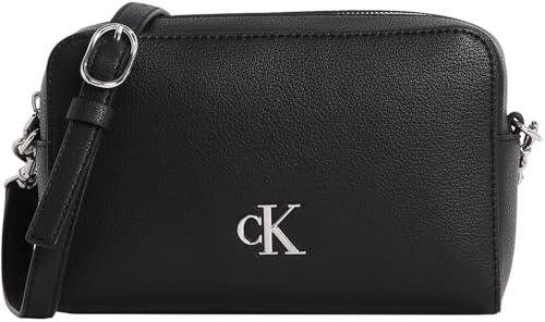 Calvin Klein Damen Umhängetasche Minimal Monogram Camera Bag mit Logo, Schwarz (Black), Einheitsgröße von Calvin Klein