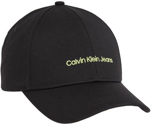 Calvin Klein Herren Cap Institutional Basecap, Schwarz (Black/Sharp Green), Einheitsgröße von Calvin Klein Jeans
