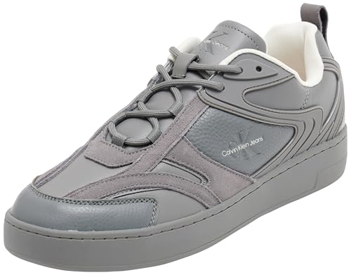 Calvin Klein Herren Cupsole Sneaker Basket Hybrid Schuhe, Grau (Charcoal Grey), 46 von Calvin Klein