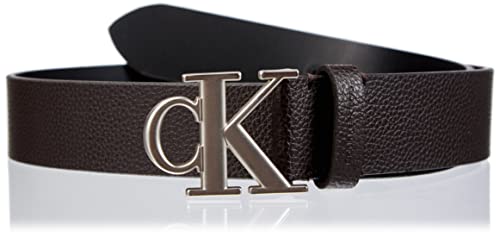 Calvin Klein Jeans Herren Round Mono Plaque Belt 35MM K50K509883 Gürtel, Schwarz (Bitter Brown), 135 von Calvin Klein Jeans