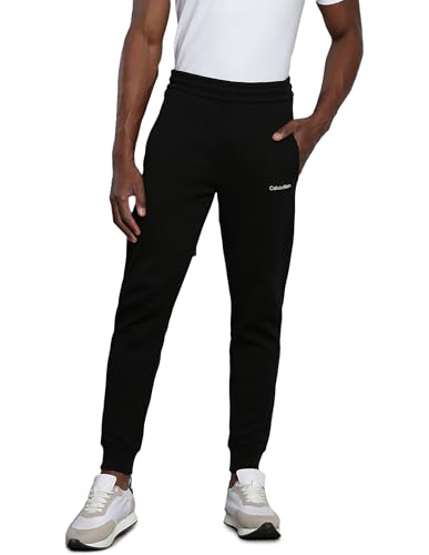 Calvin Klein Herren Jogginghose Micro Logo Repreve Lang, Schwarz (Ck Black), XXL von Calvin Klein Jeans