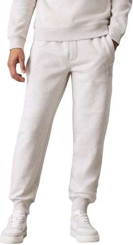 Calvin Klein Jeans Herren Monologo Hwk Pant J30j325658 Jogginghosen, Grau (Ivory Grey Heather), XL von Calvin Klein