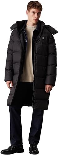 Calvin Klein Herren Mantel Essentials Down Long Parka Wasserabweisend, Schwarz (Ck Black), XXL von Calvin Klein