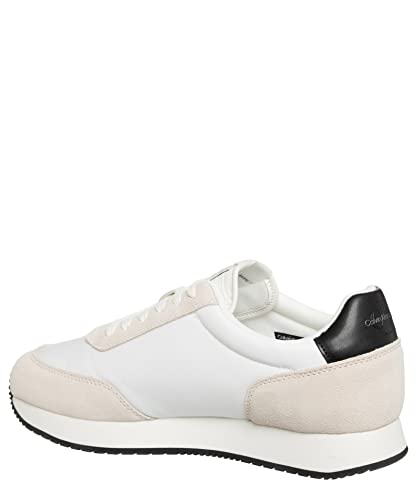 Calvin Klein Jeans Herren Runner Sneaker Retro Runner Low Laceup Su-Ny Ml mit Logo, Mehrfarbig (Bright White), 40 von Calvin Klein Jeans