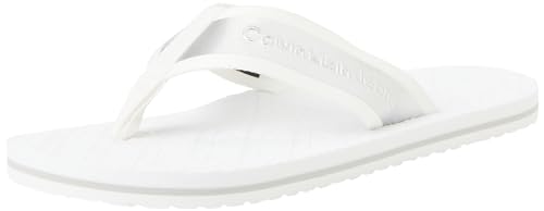 Calvin Klein Herren Flip Flops Beach Sandal Zehentrenner, Weiß (Bright White/Formal Gray), 44 von Calvin Klein