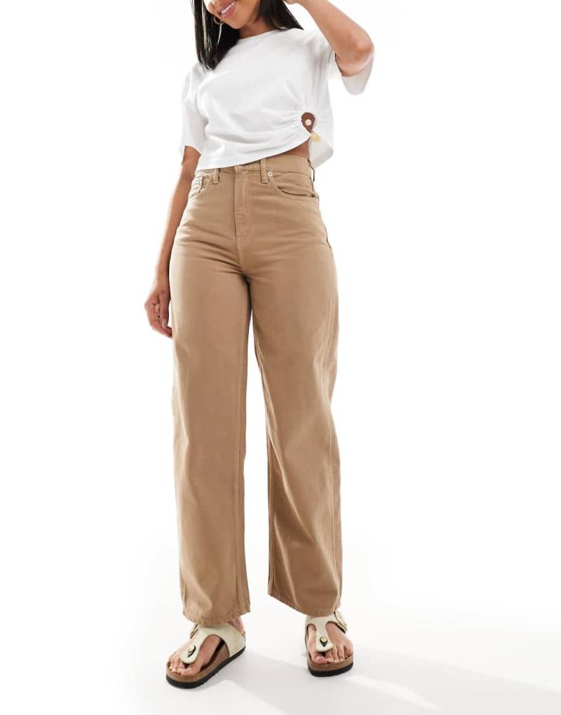 Calvin Klein Jeans - Barrel-Jeans in beigefarbener Waschung-Neutral von Calvin Klein Jeans