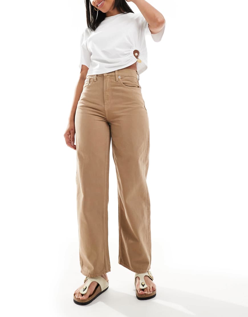 Calvin Klein Jeans - Barrel-Jeans in beigefarbener Waschung-Neutral von Calvin Klein Jeans