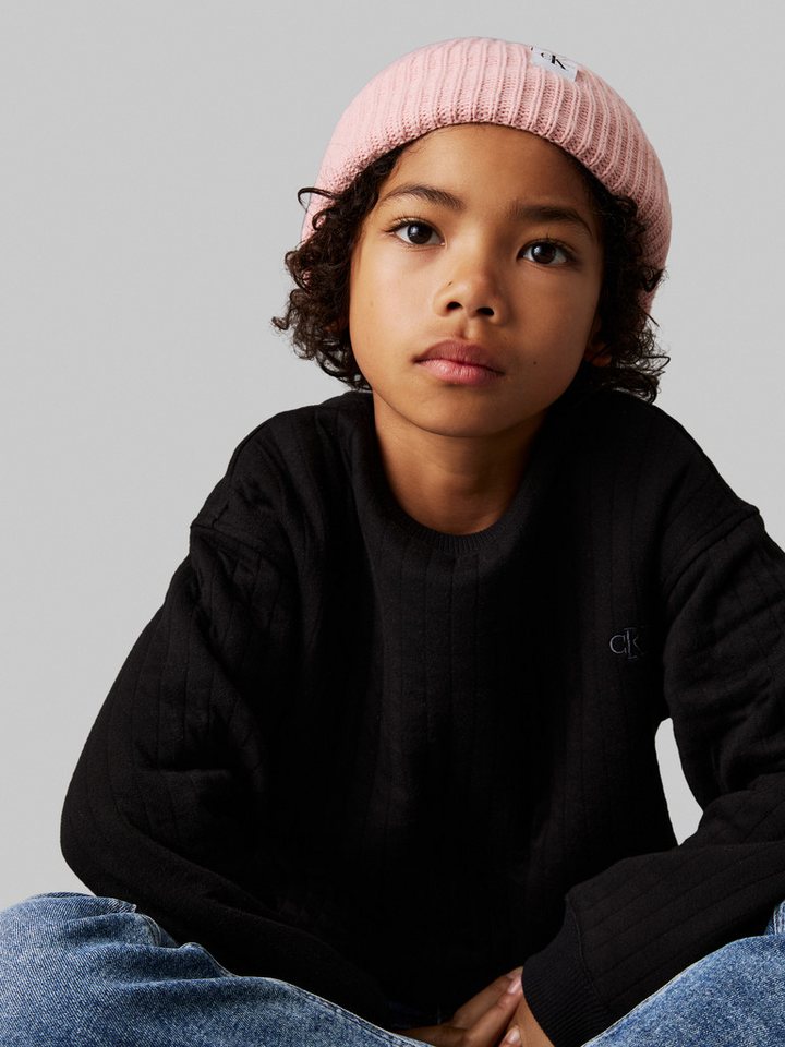 Calvin Klein Jeans Beanie Monogram Rib Beanie mit Logopatch von Calvin Klein Jeans