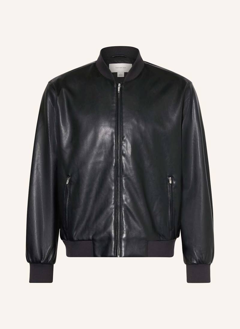 Calvin Klein Jeans Blouson In Lederoptik schwarz von Calvin Klein Jeans