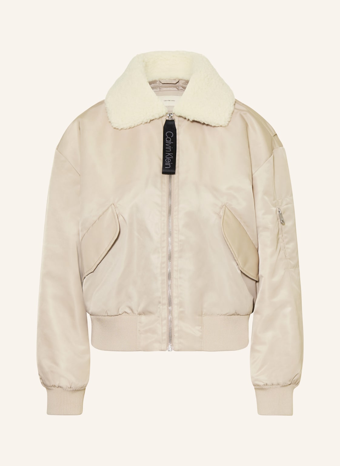 Calvin Klein Jeans Blouson Mit Kunstpelz beige von Calvin Klein Jeans