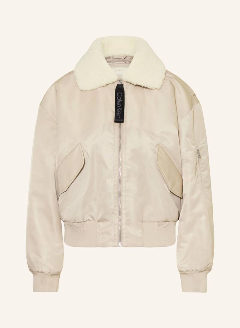 Calvin Klein Jeans Blouson Mit Kunstpelz beige von Calvin Klein Jeans
