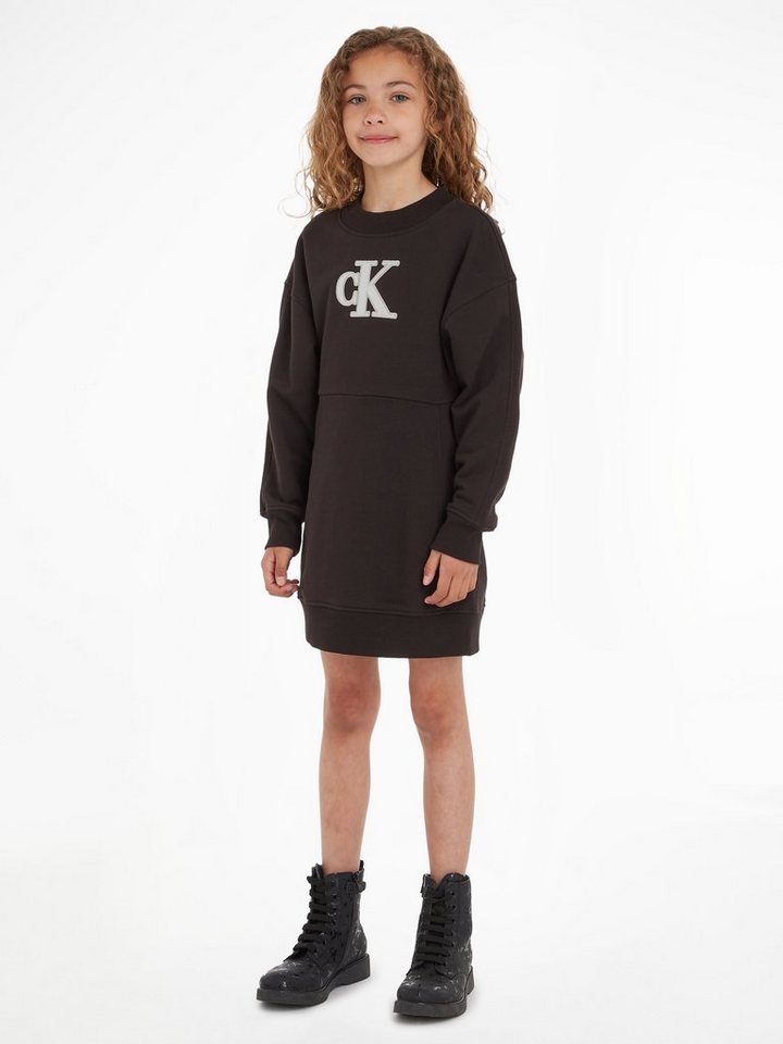 Calvin Klein Jeans Blusenkleid METALLIC MONOGRAM HWK DRESS für Kinder bis 16 Jahre von Calvin Klein Jeans