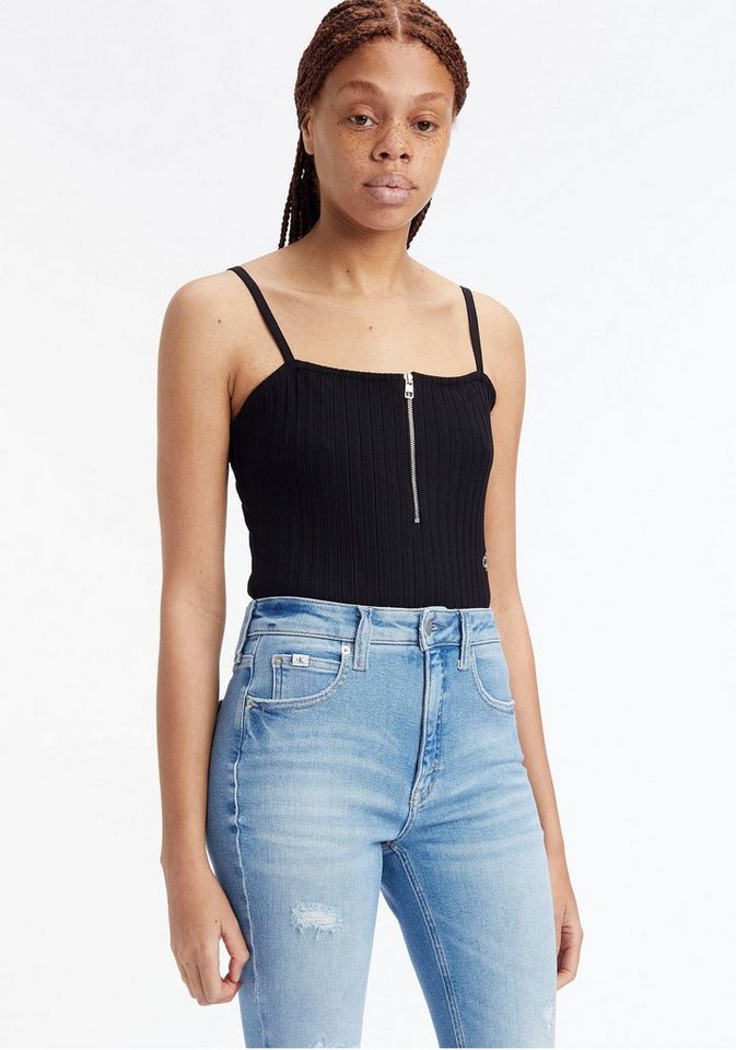 Calvin Klein Jeans Body mit halblangem Reißverschluss von Calvin Klein Jeans