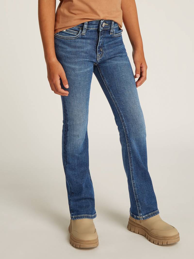 Calvin Klein Jeans Bootcut-Jeans "MR FLARE DARK BLUE VISUAL DENIM" für Kinder bis 16 Jahre mit Logopatch von Calvin Klein Jeans