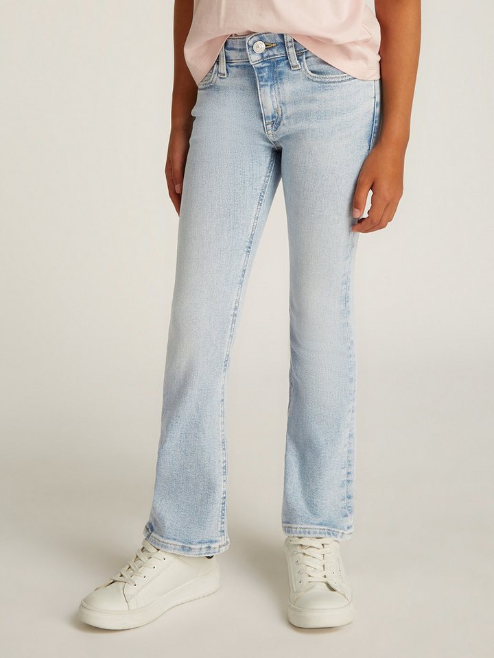 Calvin Klein Jeans Bootcut-Jeans MR FLARE LIGHT BLUE VISUAL DENIM für Kinder bis 16 Jahre mit Logopatch von Calvin Klein Jeans