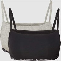 Calvin Klein Underwear Bralette mit Spaghettiträgern Modell 'UNLINED' im 2er-Pack in Black, Größe XS von Calvin Klein Underwear