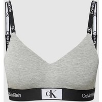 Calvin Klein Underwear Bralette mit elastischem Logo-Bund in Hellgrau Melange, Größe M von Calvin Klein Underwear