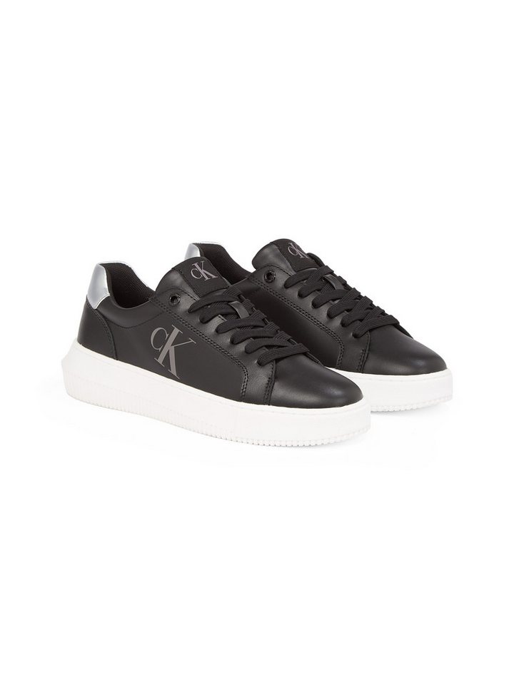 Calvin Klein Jeans CHUNKY CUPSOLE LACEUP LTH Plateausneaker, Halbschuh, Freizeitschuh, Schnürschuh mit seitlichem CK-Logo von Calvin Klein Jeans