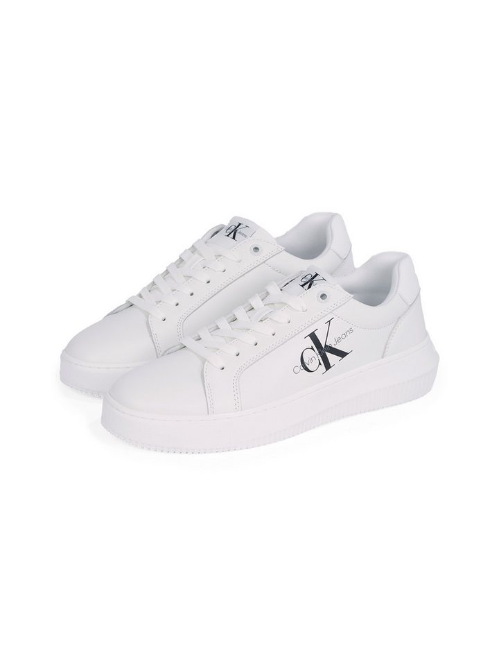 Calvin Klein Jeans CHUNKY CUPSOLE MONO LTH WN Plateausneaker, Freizeitschuh, Halbschuh, Schnürschuh mit CK-Schriftzug an der Seite von Calvin Klein Jeans