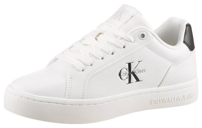 Calvin Klein Jeans CLASSIC CUPSOLE MONO LTH WN Plateausneaker Schnürschuh, Halbschuh, Freizeitschuh mit seitlichem Logo von Calvin Klein Jeans