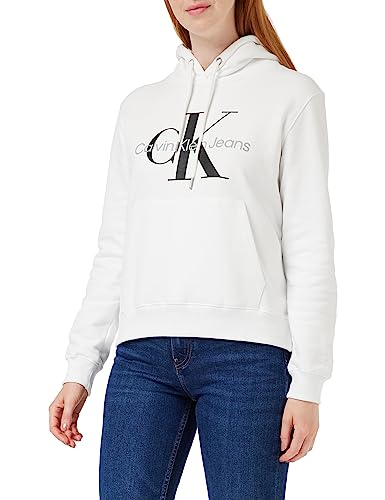 Calvin Klein Jeans Damen Core Monologo Hoodie J20j219141 Kapuzenpullis, Weiß (Bright White), XL von Calvin Klein Jeans