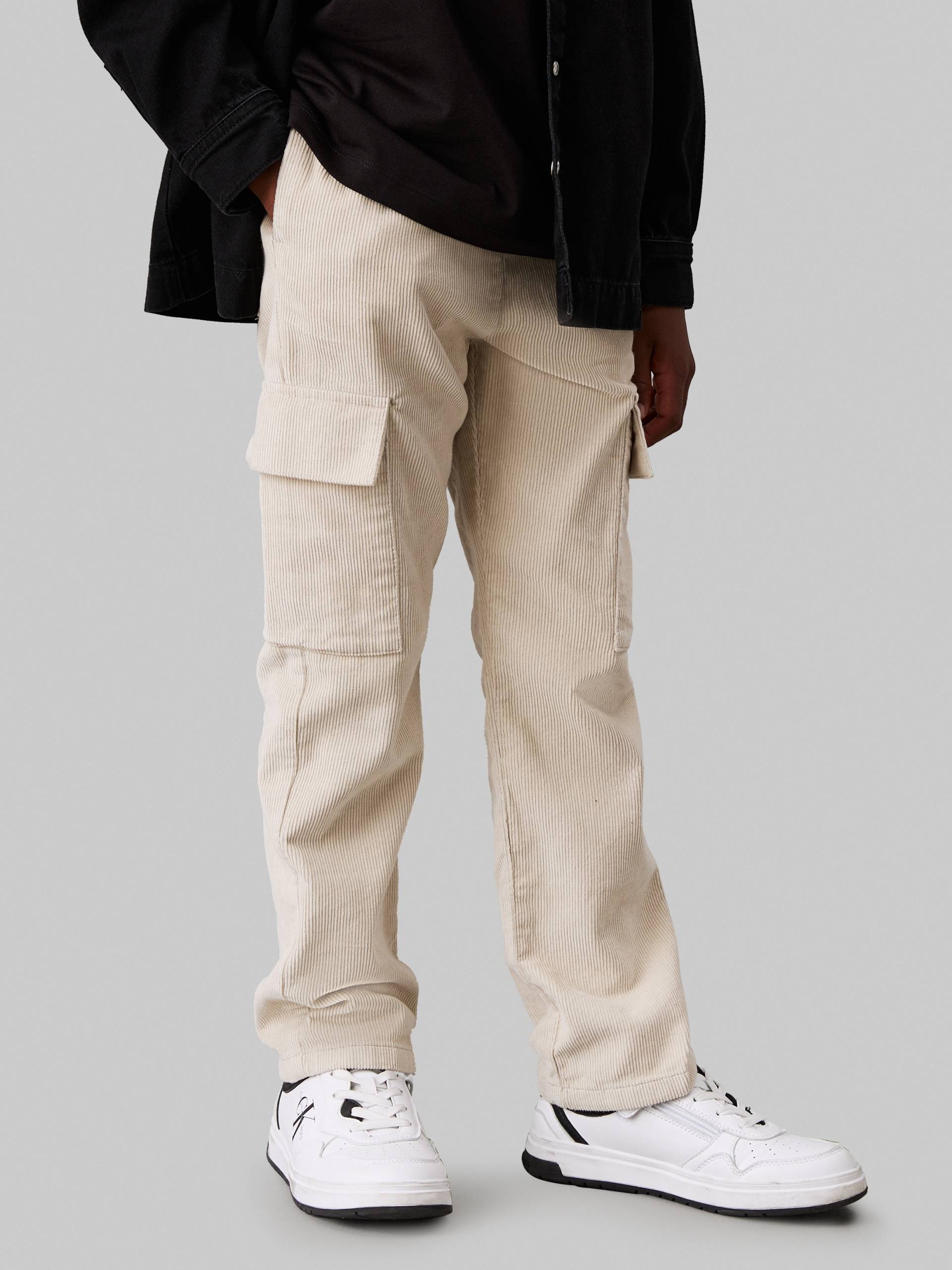 Calvin Klein Jeans Cargohose "Corduroy Straight Cargo Pants" für Kinder bis 16 Jahre und mit Logoprägung von Calvin Klein Jeans