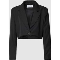 Calvin Klein Jeans Crop Blazer mit Reverskragen in Black, Größe L Calvin Klein Jeans Crop Blazer mit Reverskragen in Black, Größe L von Calvin Klein Jeans