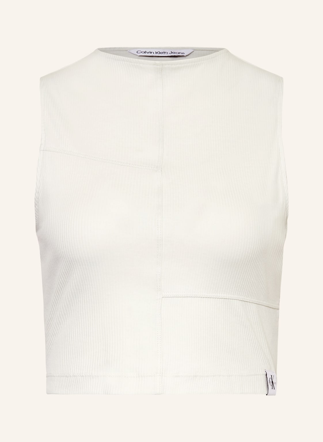 Calvin Klein Jeans Cropped-Top weiss von Calvin Klein Jeans