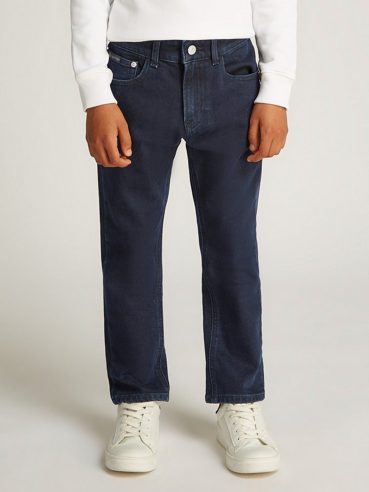 Calvin Klein Jeans Dad-Jeans BLUE OD BLACK DAD CF für Kinder bis 16 Jahre mit Lederpatch von Calvin Klein Jeans