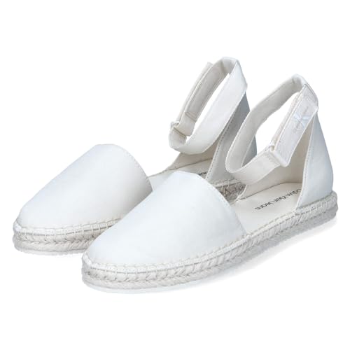 Calvin Klein Jeans Damen Espadrilles Ankle Stoffschuhe, Weiß (Creamy White/Bright White), 39 von Calvin Klein Jeans