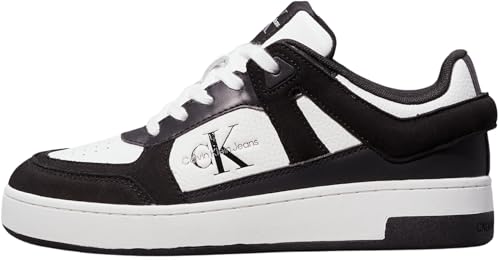Calvin Klein Jeans BASKET CUPSOLE LOW ML MIX Turnschuhe Damen, Schwarz (Black/Bright White), 41 EU von Calvin Klein