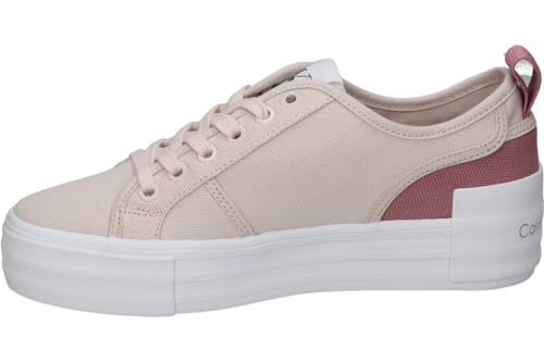 Calvin Klein Jeans Damen Vulcanized Sneaker Bold Low mit Plateau, Mehrfarbig (Whisper Pink/Ash Rose), 36 von Calvin Klein Jeans