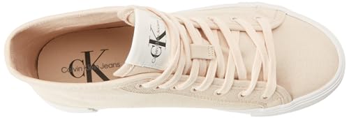 Calvin Klein Jeans Damen Sneaker High-Top Plateau, Rosa (Whisper Pink/Ash Rose/Bright White), 39 von Calvin Klein Jeans