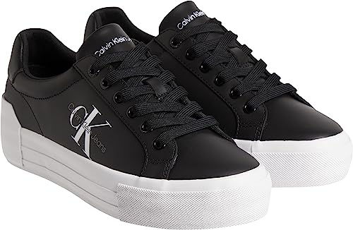 Calvin Klein Jeans Bold Vulc Flatform Laceup LTH WN, Zapatilla Vulcanizada Mujer, Schwarz, 38 EU von Calvin Klein Jeans