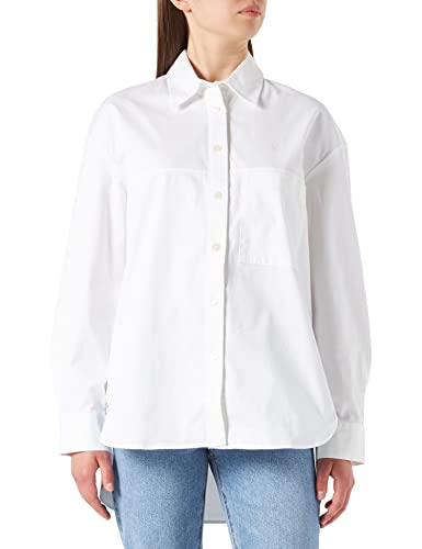 Calvin Klein Jeans Damen CK Cotton Overshirt J20J218960 Gewebte Oberteile, Weiß (Bright White), S von Calvin Klein Jeans