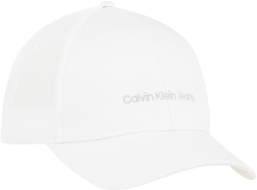 Calvin Klein Jeans Damen Cap Institutional Basecap, Weiß (White/Silver Logo), Einheitsgröße von Calvin Klein Jeans