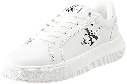 Calvin Klein Jeans Damen Chunky Sole Sneaker Chunky Cupsole Laceup Schuhe, Weiß (White), 39 von Calvin Klein Jeans