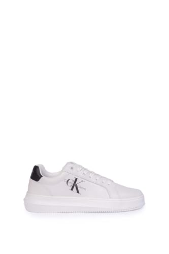 Calvin Klein Jeans Damen Chunky Cupsole Mono LTH WN YW0YW00823 Turnschuhe, Weiß (Bright White/Black), 42 EU von Calvin Klein Jeans