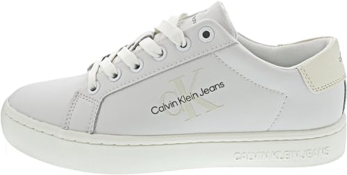 Calvin Klein Jeans Damen Cupsole Sneaker Classic Laceup Schuhe, Weiß (Bright White/Creamy White), 36 von Calvin Klein Jeans