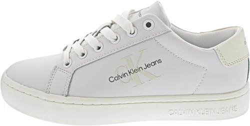 Calvin Klein Jeans Damen Cupsole Sneaker Classic Laceup Schuhe, Weiß (Bright White/Creamy White), 39 von Calvin Klein Jeans