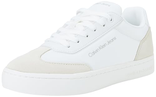 Calvin Klein Jeans Damen Classic Low Mix INDC YW0YW01389 Cupsole Sneaker, Weiß (White/Creamy White), 37 EU von Calvin Klein Jeans