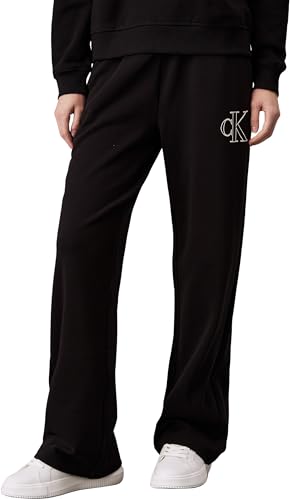 Calvin Klein Jeans Damen Jogginghose Sweatpants Lang, Schwarz (Ck Black), L von Calvin Klein