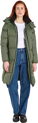 Calvin Klein Jeans Damen Daunenmantel Long Puffer Winter, Grün (Thyme), XL von Calvin Klein Jeans