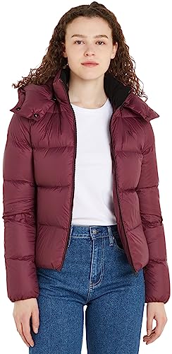 Calvin Klein Jeans Damen Daunenjacke Down Archetype Short Puffer Winter, Violett (Amaranth), L von Calvin Klein