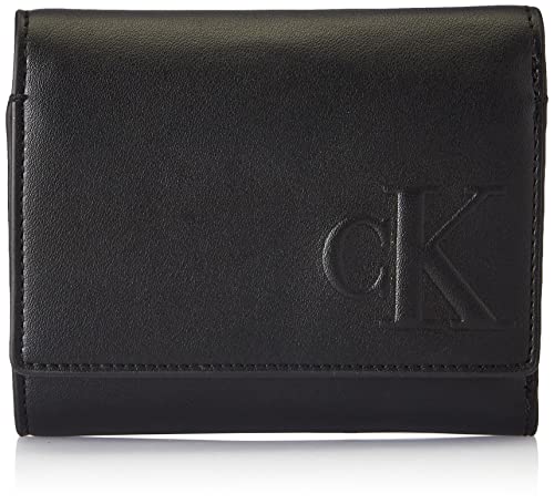 Calvin Klein Jeans Damen Trifold + Hardware KEYFOB K60K610150 Geschenkpackungen, Schwarz (Black) von Calvin Klein Jeans