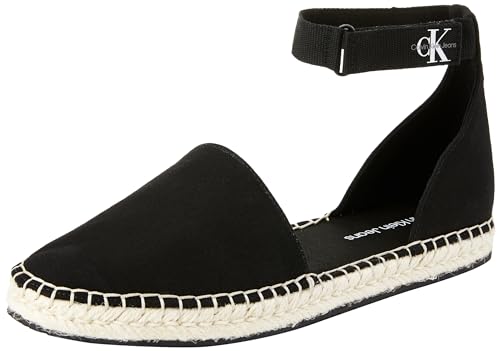 Calvin Klein Jeans Damen Espadrilles Ankle Stoffschuhe, Schwarz (Black), 36 von Calvin Klein Jeans