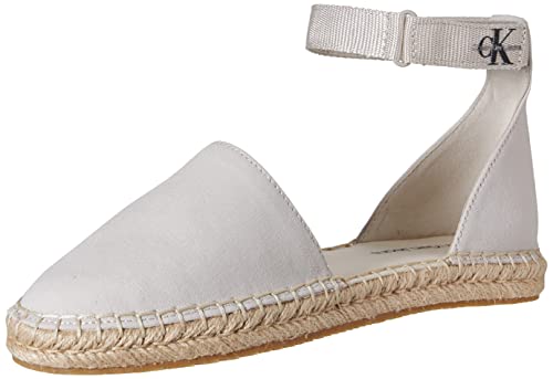 Calvin Klein Jeans Damen Espadrilles Ankle Stoffschuhe, Weiß (Creamy White/Bright White), 41 von Calvin Klein Jeans